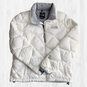 The North Face Puffer Jacket, Alis 550 Goose Down Coat, Women Medium, White, EUC